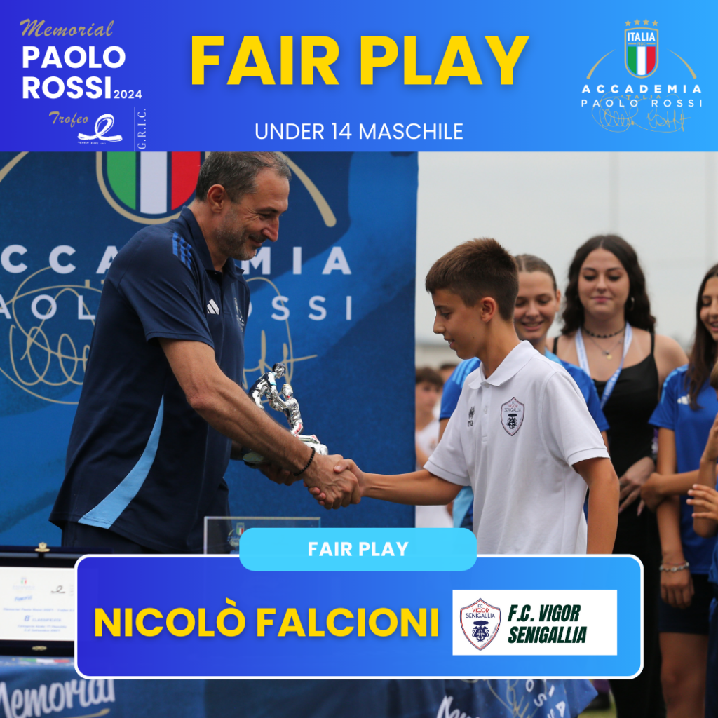 FAIR PLAY  NICOLO' FALCIONI   FC Vigor Senigallia